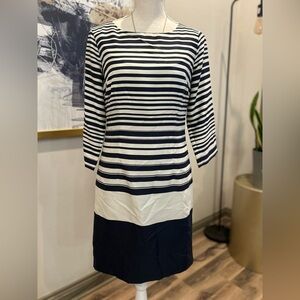 The Limited fully-lined navy w/stripes dress. Excellent condition! Side zip. 👗💙